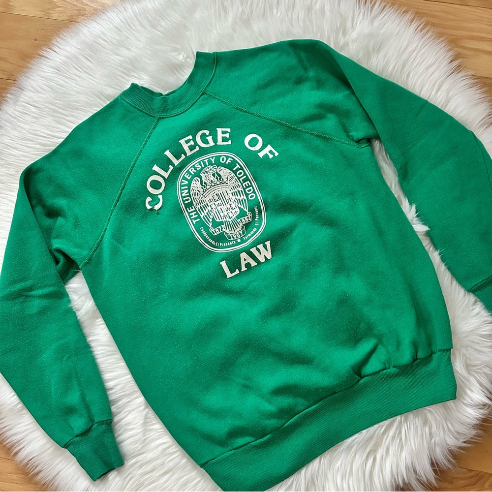 Vintage Toledo College of Law Crew Neck Pullover Sweatshirt Pannill